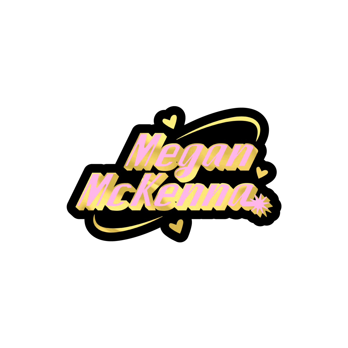 Die cut gold stickers Customskins