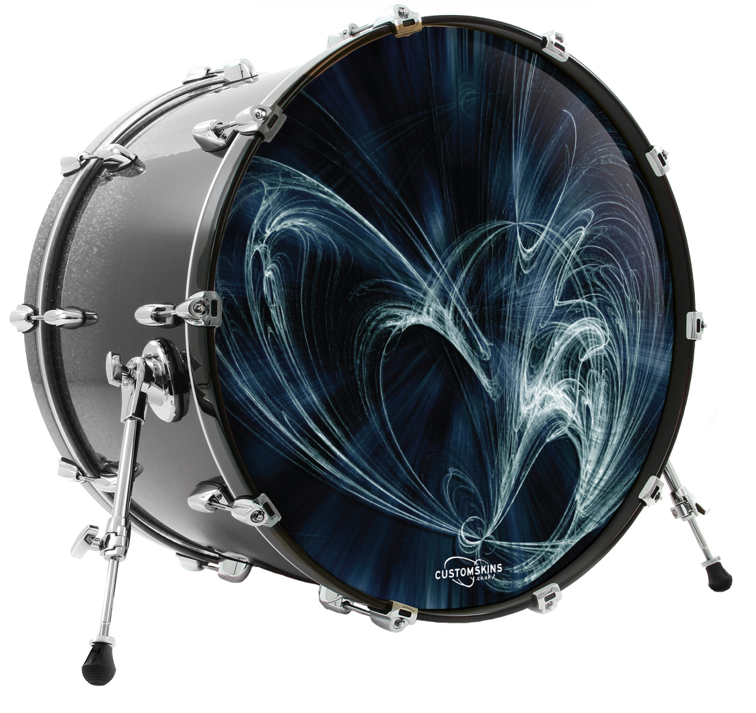 Blue Glass custom bass drum head – Customskins