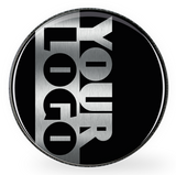 Custom printed brushed aluminium bass drum head