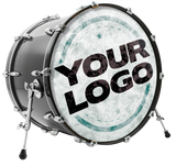 Custom printed fiberskyn look bass drum head
