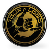 Custom printed mirror gold bass drum head