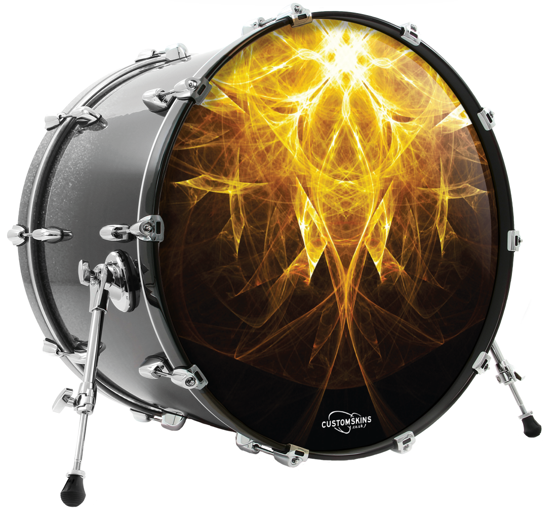 Light Burst custom bass drum head – Customskins