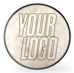 Custom printed calfskin look bass drum head