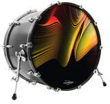 Coloured Waves custom bass drum head