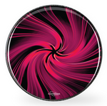 Pink Swirl custom bass drum head