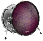 Purple Floral custom bass drum head